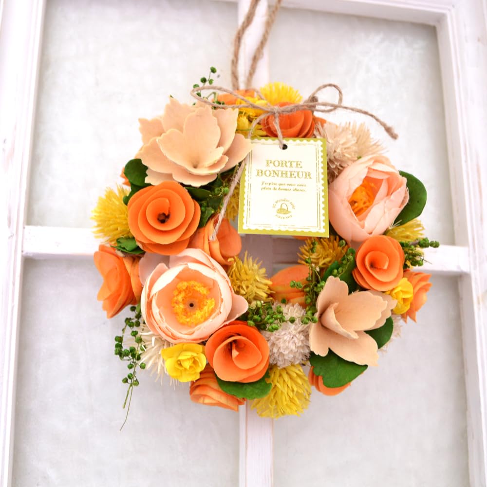 Amazon.co.jp: ナチュラル リース ドライフラワー 壁掛け 壁飾り ドア